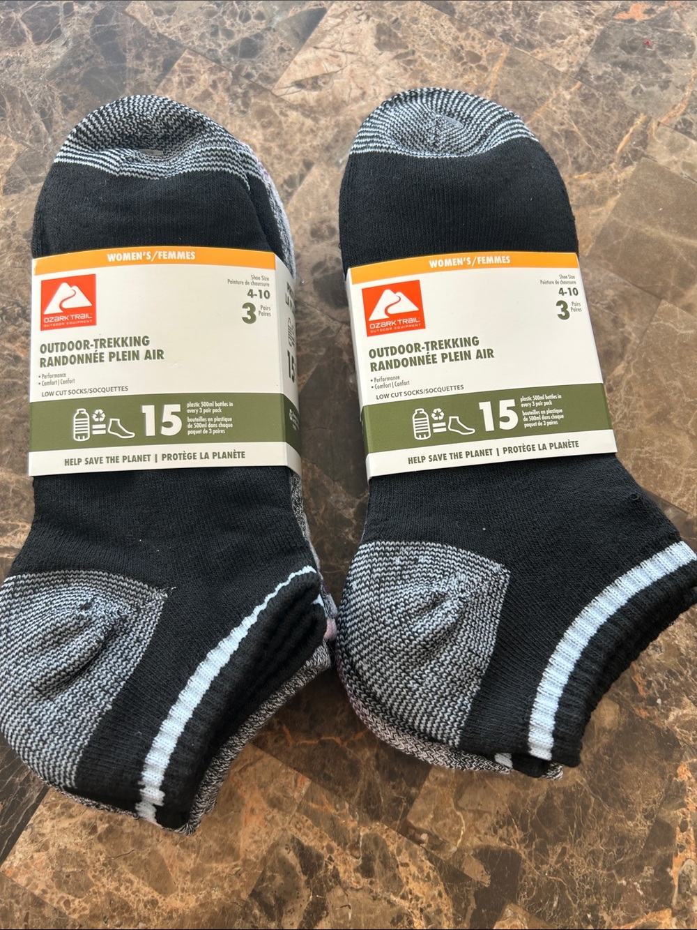 NWT 🆕 Ozark Trail Women’s Low-Cut Outdoor Trekking Hiking Socks - 6 pairs